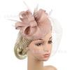 European and American retro hemp yarn bridal headgear feather hair accessories flower mesh headband dinner dress cheongsam accessories