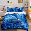 Snowy Train Winter Scenery Set Bedding Set with 1 Duvet Cover 2 Pillowcases Single Double King Queen Gift
