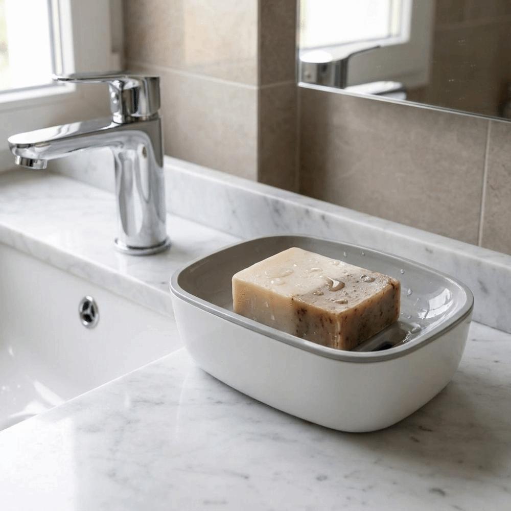 Fast Drying Double Layer Soap Box Plastic Soap Dish Holder Storage Rack Drain Soap Box Travel