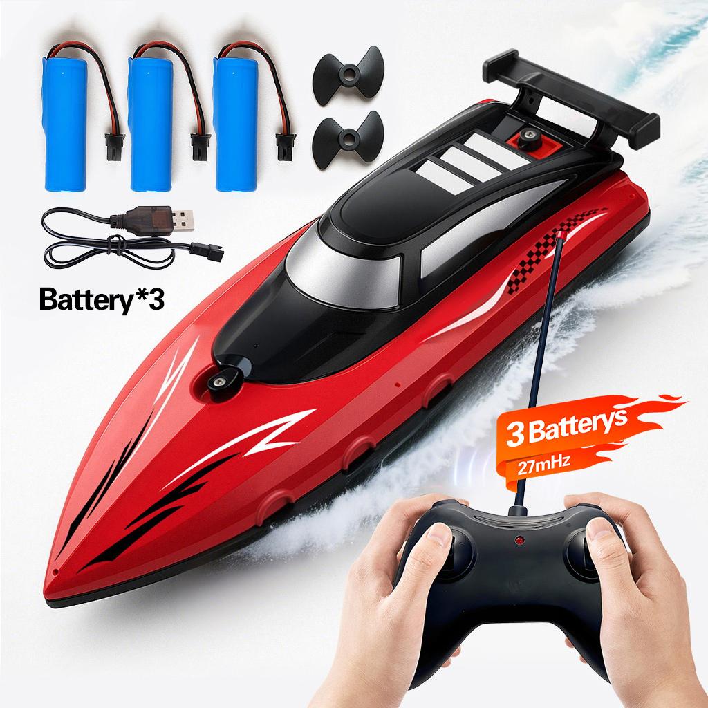 27MHz High Speed Remote Control Boat | Dual Motor Waterproof - Water Speed Boat Child Model Kids Boys Outdoor Pool Toys Gifts