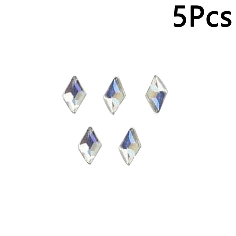5Pcs Dental Tooth  Rhombus Shapes Ornament Diamond Multicolour Shiny Teeth Jewelry Decoration