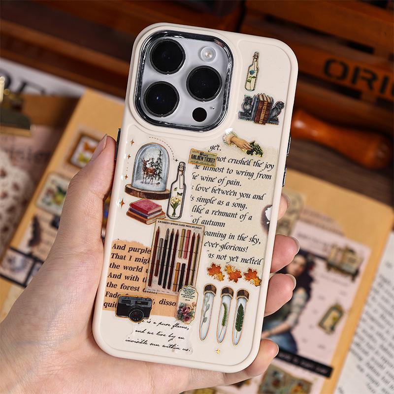 Yuezhen Vintage Retro Waterproof PET Journal Stickers - Die-cut DIY Creative Material