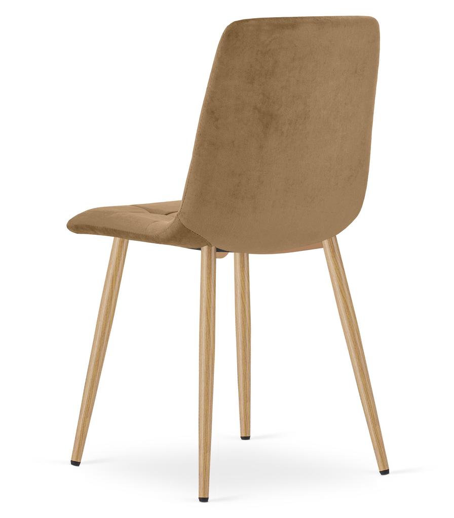 KARA Chair - Brown Velvet / Wood Color Legs X 1