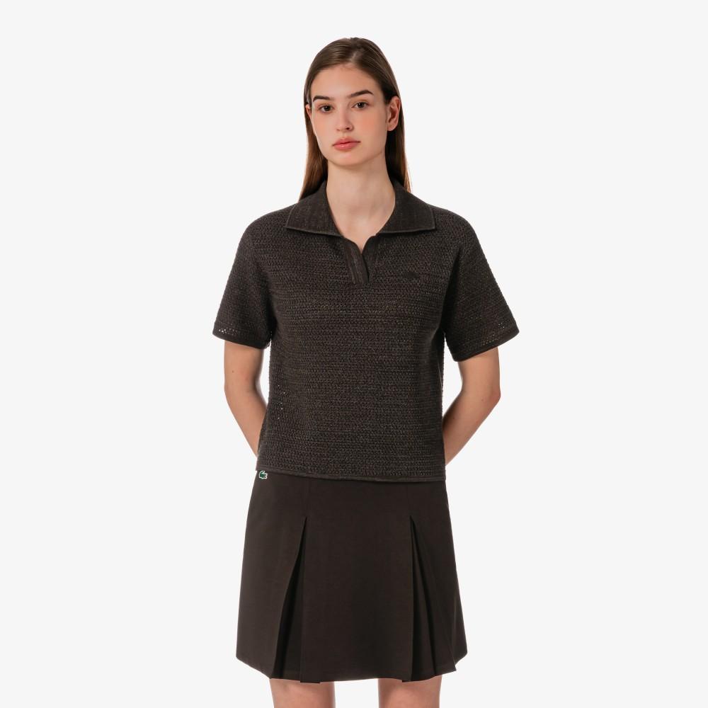[Lacoste] Женская вязаная крючком рубашка-поло PF615E-56G3LA 34