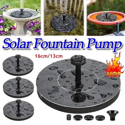 1.2W/1W Solar Fountain Pump Kit 35-50CM Solar Powered Floating Fountain Pump for Garden Pond Pool Fish Tank Bird Bath Decoration