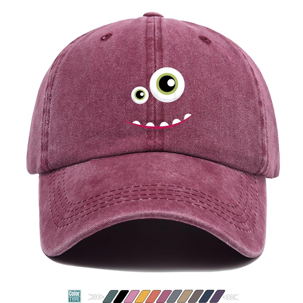 pc Monster Eye Pattern Printed Truck Hat Comfortable And Breathable Stylish And Attractive Cartoon Game Black Classic Papa H