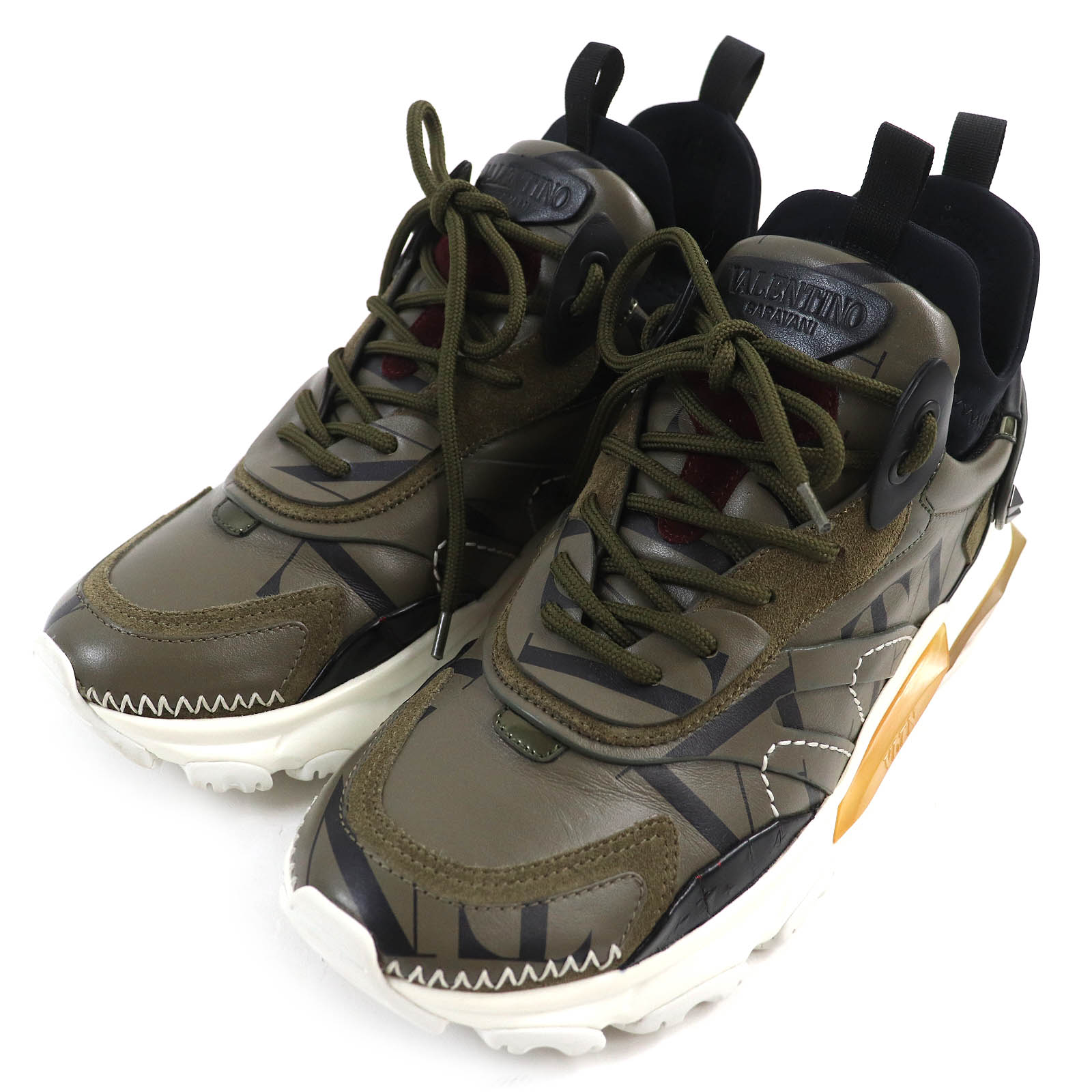 Valentino Garavani sneakers BOUNCE Raised sole, ostrich feathers, mens 40 Used