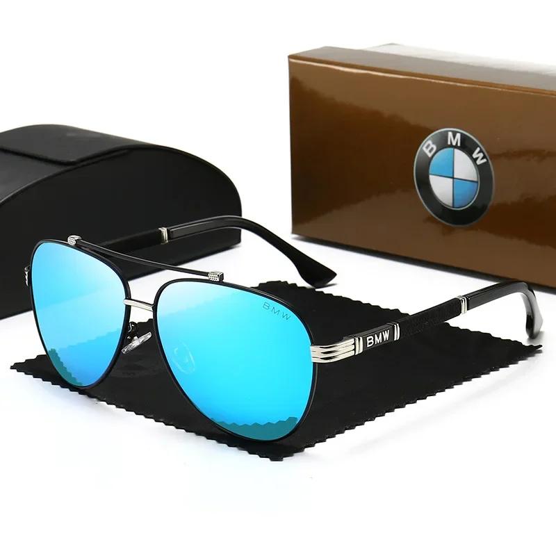 Nuevas Gafas de Sol Polarizadas Estilo BMW 2025 para Hombres/Mujeres Protección Gafas de Conducir Deportivas Envolventes Retro Aviador Gafas de Sol Caja de Regalo
