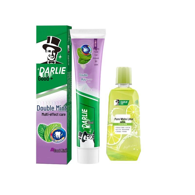 

Darlie Double Mint Toothpaste & Lime Mouthwash Set