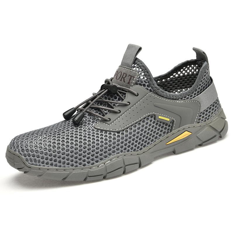 Men's Casual Sports Shoes Large Size Summer Mesh Shoes Hollow Breathable Outdoor Casual Shoes Creek Shoes