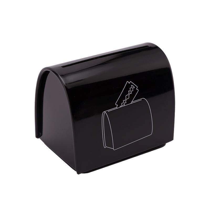Barber Blade Disposal Case Blade Disposal Case Container for Small Capacity Waste Collect Razor Blade Recycling Container Box чёрный