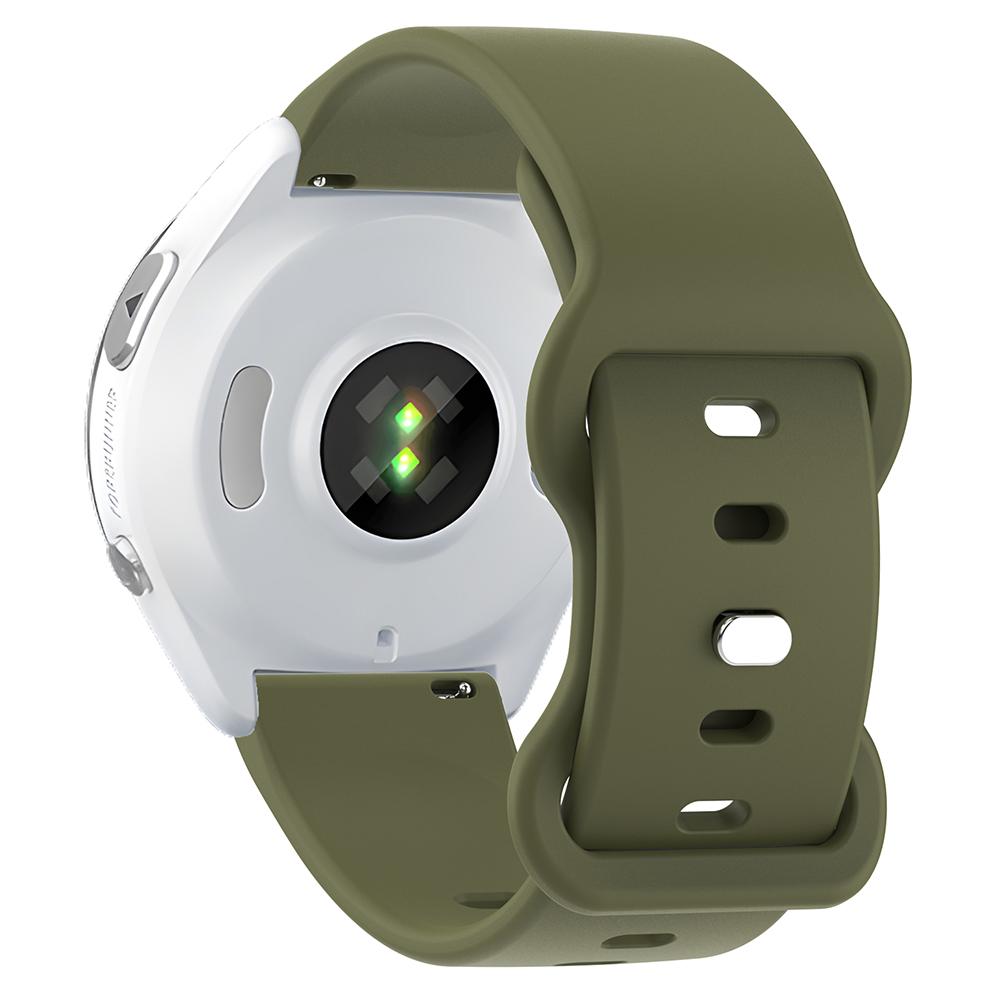 Universal 18mm Solid Color Silicone Strap Butterfly Shape Buckle Smartwatch Band