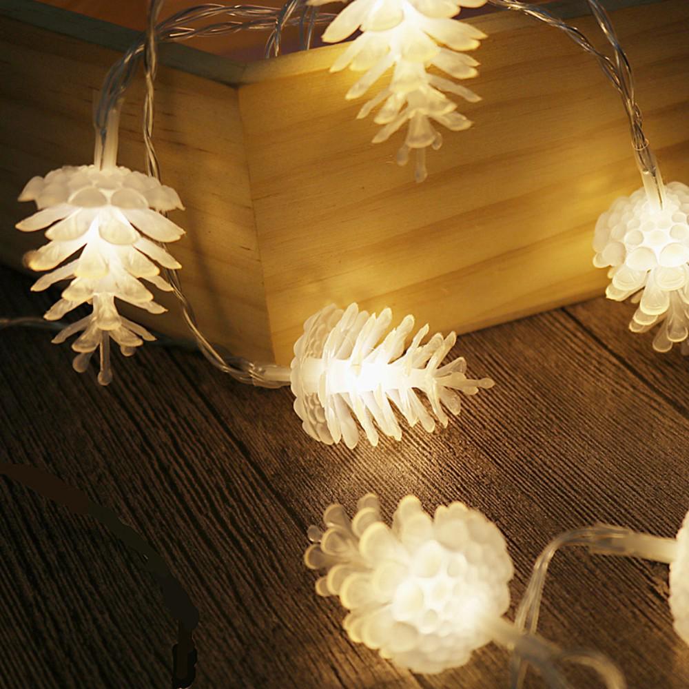 Christmas Pine Cone LED String Lights for Indoor Decoration – Warm, Creative, and Festive Atmosphere Lighting