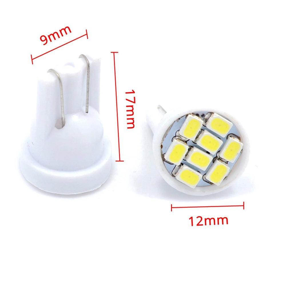 10X T10 1206 8Led Car Led Interior Light 194 168 192 W5W 3020 Auto Wedge Lighting DC 12V License Plate Lamp ParkingTail Light