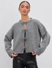 European and American 2026 Autumn/Winter European and American Autumn Casual Loose Cardigan Tie Solid Color Knit Sweater for Women