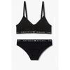 Women S Logo Banded Soft Contour Bra   Triangle Panty Set 0824381526