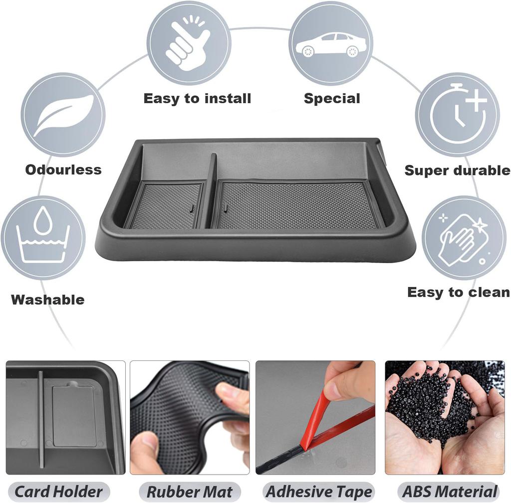 For 2025 Chevy Suburban/Tahoe Center Console Dashboard Tray Organizer Behind Screen Dash Board Storage Box Interior Accessories