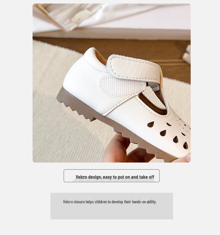 Mädchen Leder Lochmuster Atmungsaktive Prinzessin Schuhe - Frühjahr/Sommer 2026 Kollektion