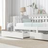 Two Drawers, Under-Bed Storage, MDF + Floor Rollers, White (93x67x20cm) (Drawers Only)