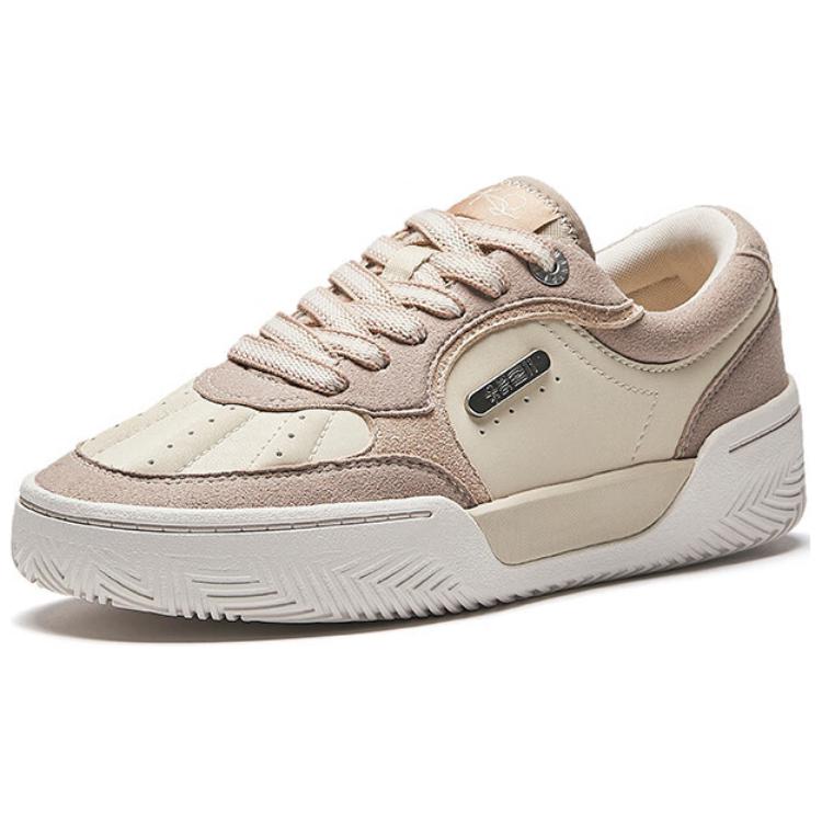 New Anta Owen Hélà TRIBE Anti Slip Wear Resistant Low Top Skateboard Shoes Women's Beige Brown 122441805-3