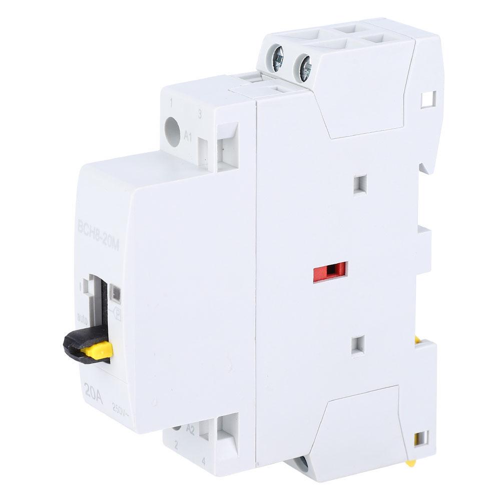 2P20A Household AC Contactor with Manual Control Function for Building Electrical 230V(2NC)