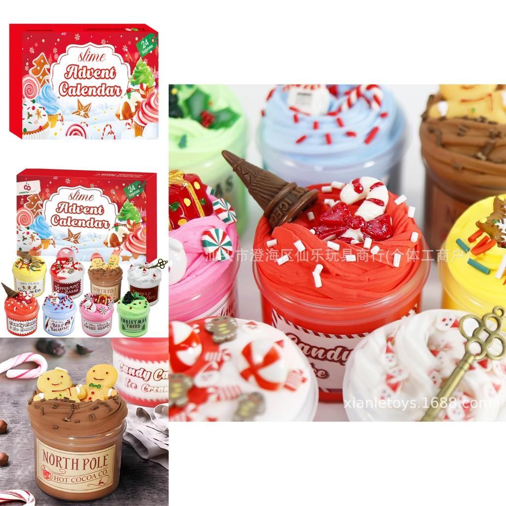 Christmas Advent Calendar 24 Days Diy Clay Cake Bucket Countdown Toy For Holiday Fun