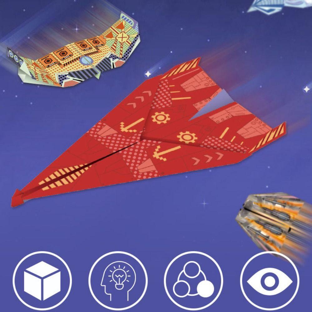 Paper Handmade Colored Paper Set Montessori Versatile Paper Aircraft Toy  Parent-child interaction