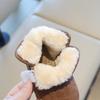 Children's snow boots, winter boys' short boots with thick fleece, girls' cotton boots, warm baby cotton shoes