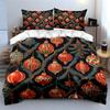 Christmas Ornament Pattern Set Bedding Duvet Cover Set Duvet Cover Pillowcases  (1*Duvet Cover 2*Pillowcases, Without Duvet Insert)