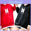 Bluza BTS Bluza z kapturem Bangtan ze stylowym wzorem patchworkowym i przestronną kieszenią