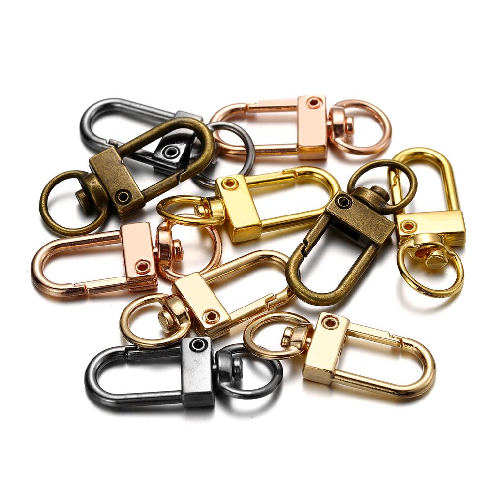 10pcs/lot 12*33mm Dog Buckle Zinc Alloy Bag Hook Buckle Key Ring Connectors For DIY Jewelry Making Supplies