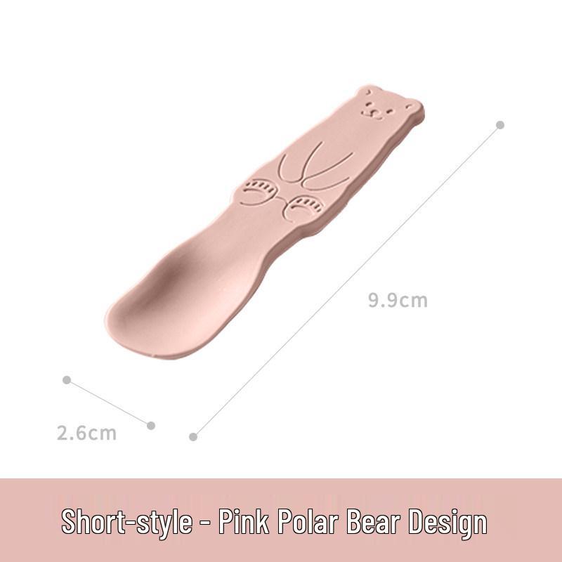 Korean Food-Grade Silicone Long-Handle Dessert Spoon for Ice Cream & Yogurt, Kids  Small Spoon.