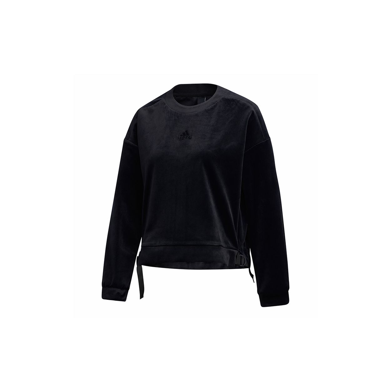 

Adidas Velour Pullover Sweatshirt Soft Plush Fabric Casual Daily Sporty Tops Women Black GM1461 M