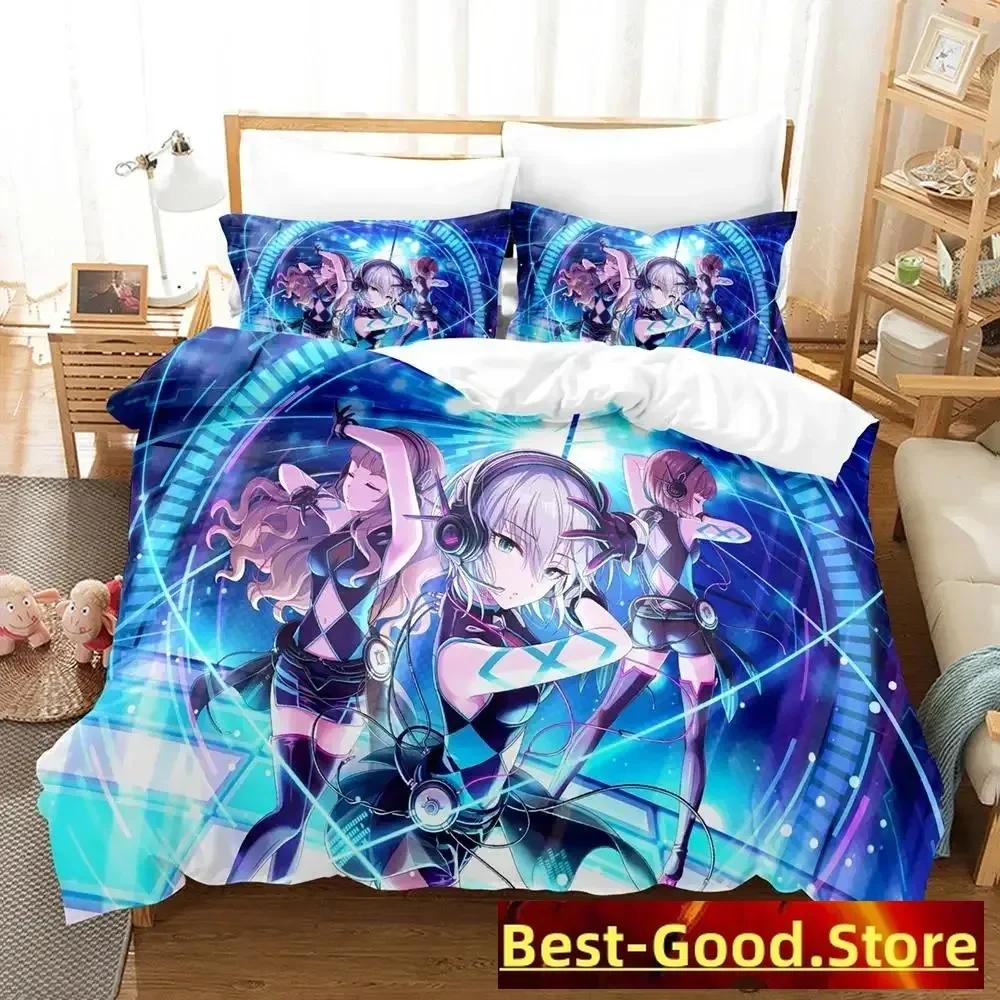 New THE iDOLM@STER Cinderella Girls Starlight Stage Bedding Set Cartoon Anime three-piece set Adult Kid Bedroom Duvetcover Sets