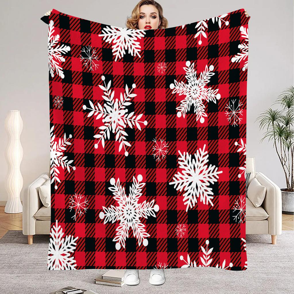 2026 Happy Christmas Flannel Blanket 3D Printed Blanket For Home Camping Nap Leisure Blankets Christmas Gifts For Home Decor
