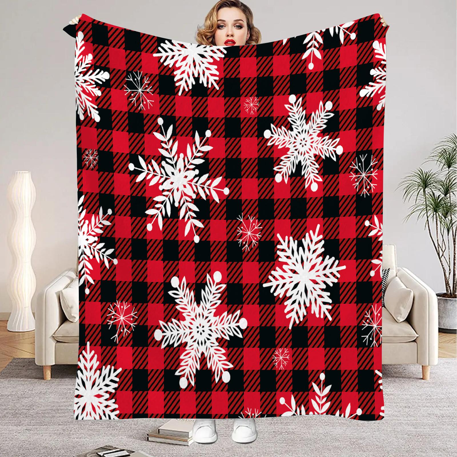 

2026 Happy Christmas Flannel Blanket 3D Printed Blanket For Home Camping Nap Leisure Blankets Christmas Gifts For Home Decor 75x100cm