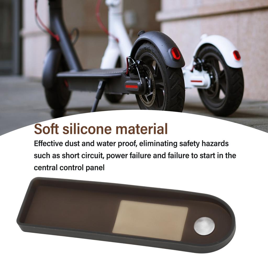 Electric Scooter Dashboard Cover Silicone Waterproof Electric Scooter Control Display Panel Protective Case for Xiaomi 4 Pro Black