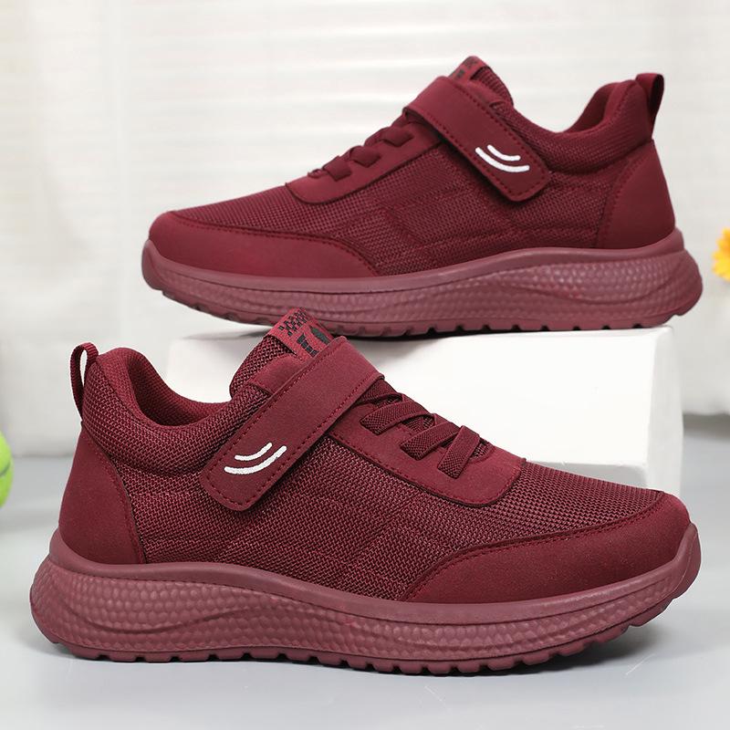 Zapatos de malla transpirable con velcro para mujer - Suela blanda, comodidad casual