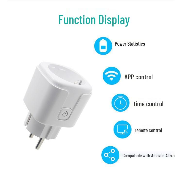 

Розумна вулична Wi-Fi розетка: Водонепроникний пульт дистанційного керування з голосовим керуванням для розумних будинків WS021-EU