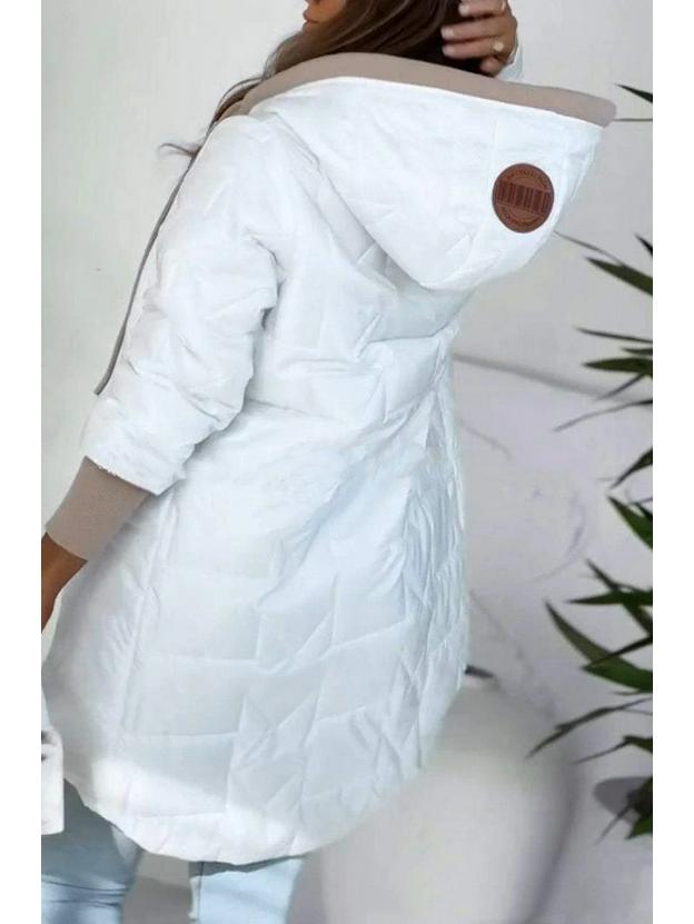 2025 Autumn/Winter Hooded Loose Cotton Padded Jacket - Solid Color, Long Sleeve with Zipper Closure