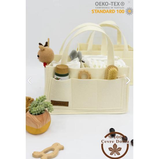 

Повстяна сумка Mother Baby Care Bag, Органайзер для зміни пелюшок для новонароджених, Портативний органайзер, Бежевий