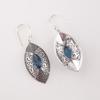 London Blue Topaz Gemstone 925 Sterling Silver Jewelry Dangle Earrings 2.15" CE-20-9