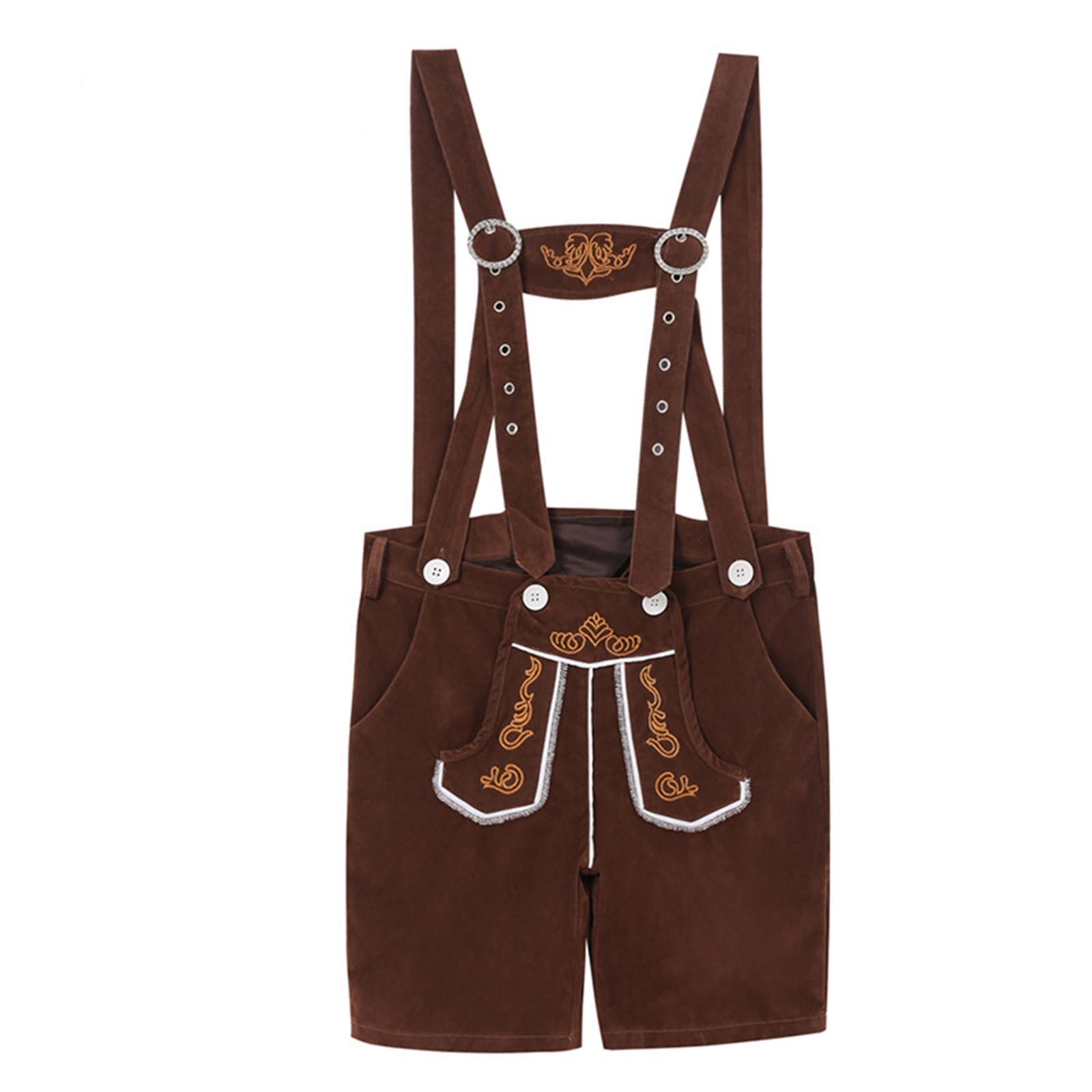 

Костюмы для пивного фестиваля Баварские женские сценические костюмы Комбинезоны с цветочным принтом L коричневый