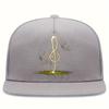 Gold Treble Clef Music Notes Baseball Cap Unisex Polyester Adjustable Outdoor Snapback Hat