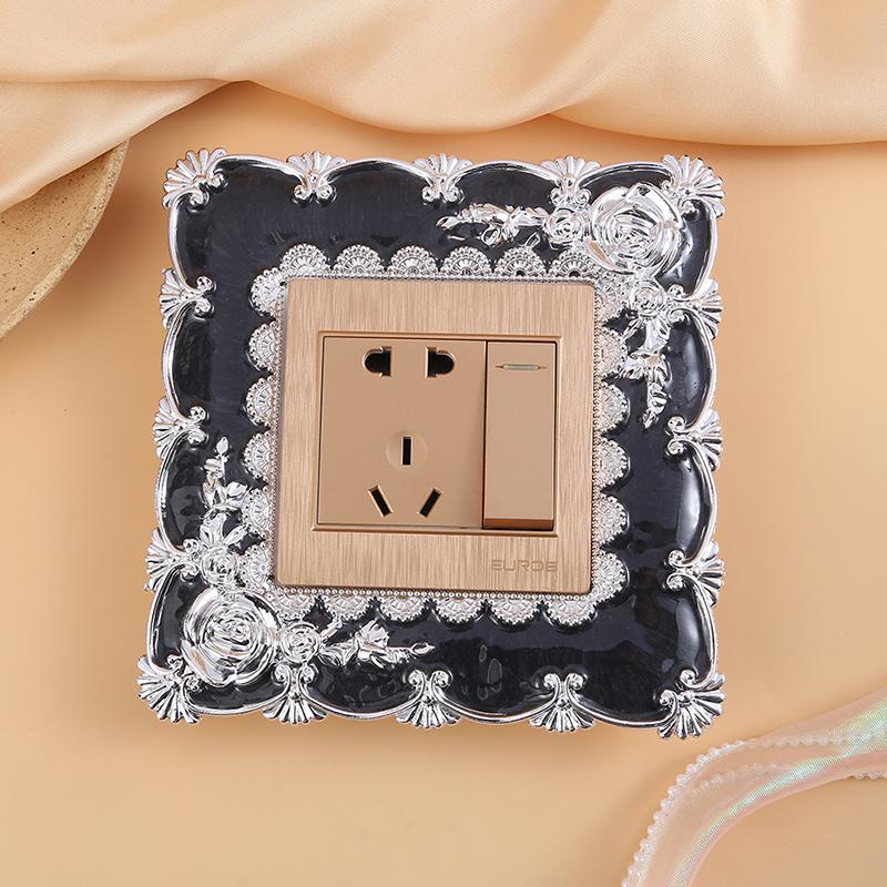 1Pcs European switch sticker switch cover wall sticker household socket decoration dustproof and dirty switch protection sticker