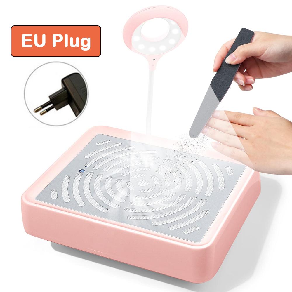 Nail Dust Collector With Lamp Powerful Nail Vacuum Fan Nail Dust Suction Collector Extractor 40W Dust Colector For Manicure