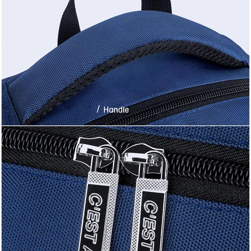 Ergonomic Oxford Backpack Large Capacity School Bag for Teen Boys Durable Bookbag Color Blocking Design