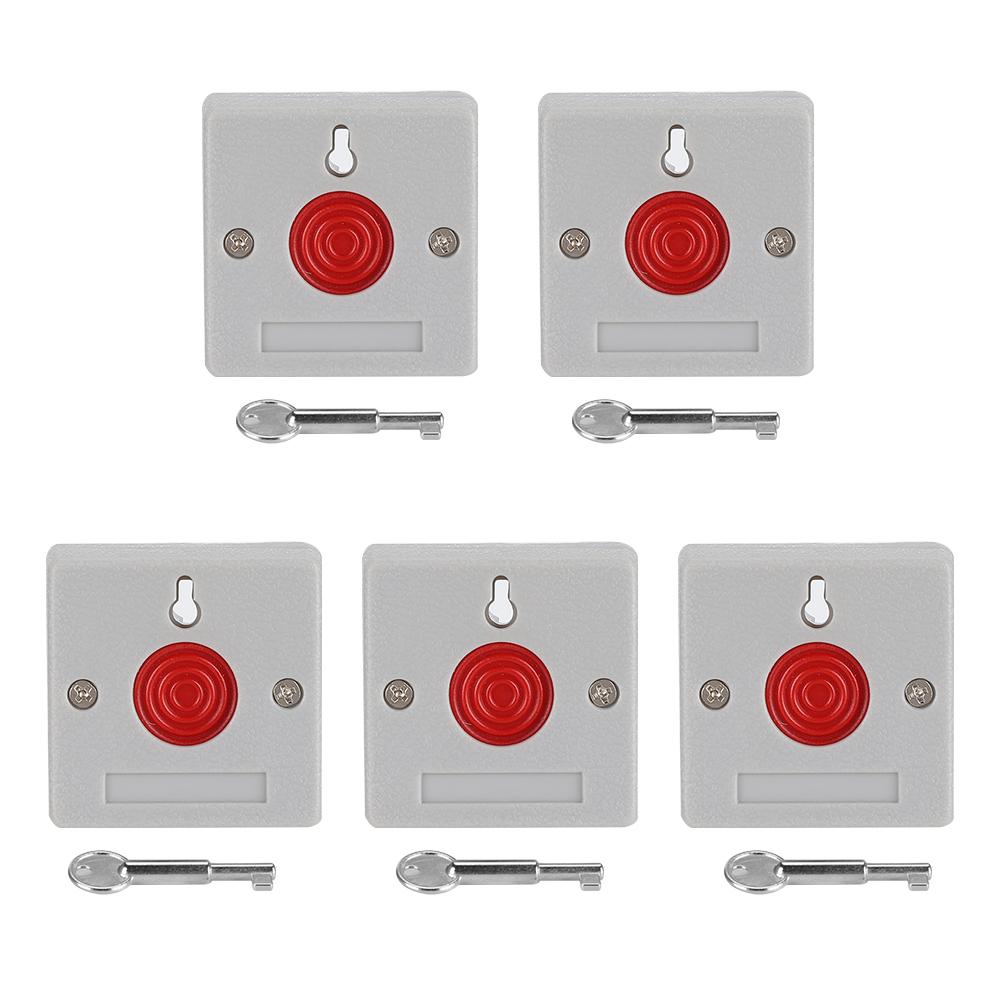 

5pcs Emergency Stop Switch Alarm Button Device DC12V Home Fire Safety