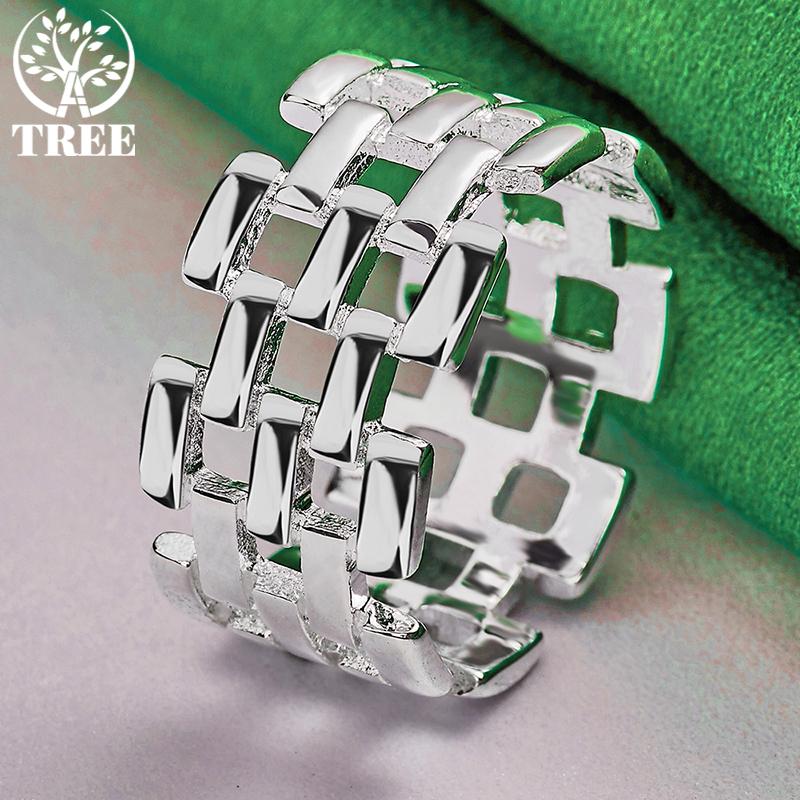 Wholesale 925 Sterling Silver Hollow Charm Rings For Women Man Fashion Party Engagement Wedding Birthday Gift Jewelry Promotions