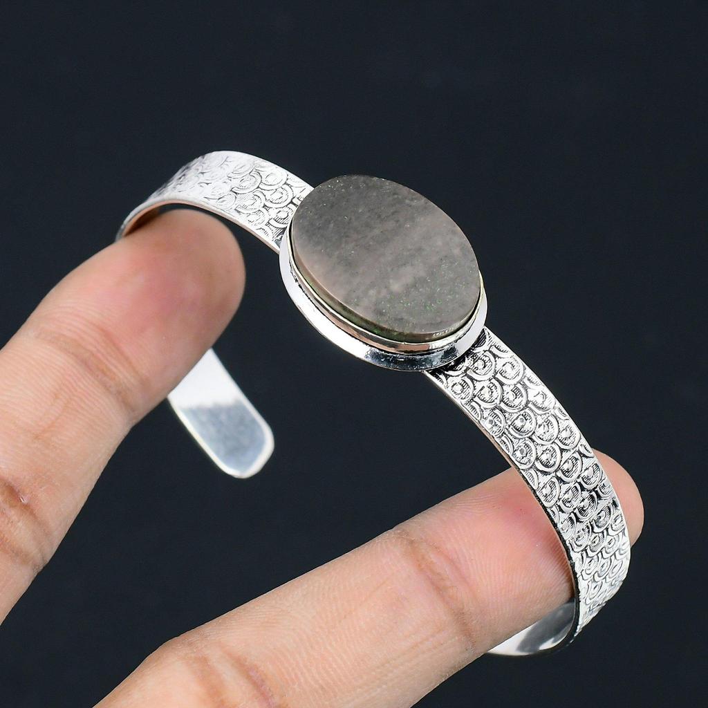 Schwestern-Tag Angebot Sterlingsilber Versteinertes Holz Jaspis Stein Neues Armreif Schmuck